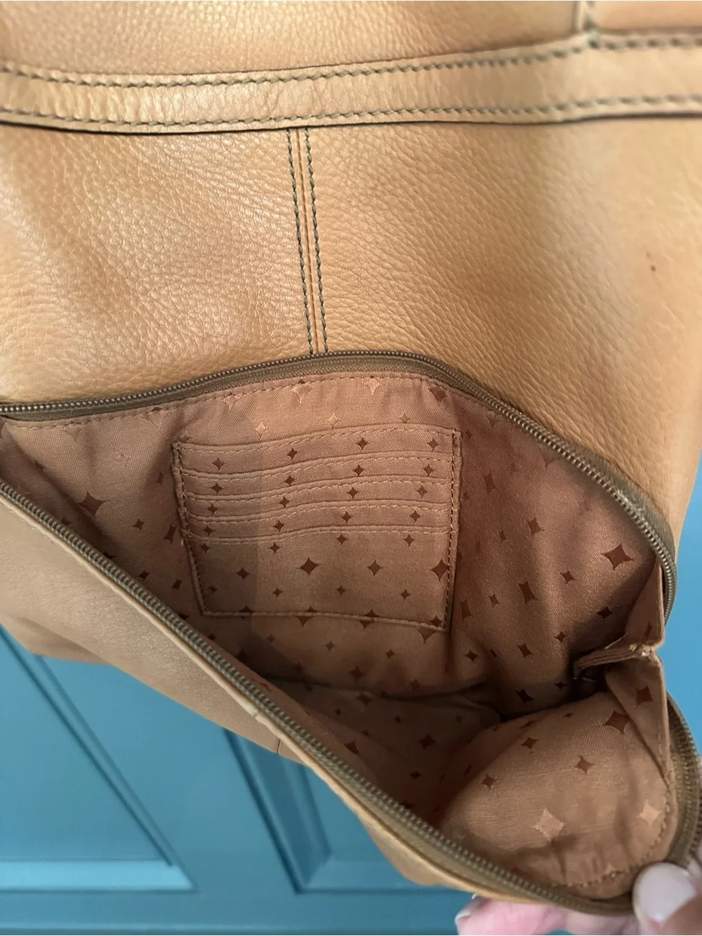 Fossil genuine leather cognac Crossbody bag